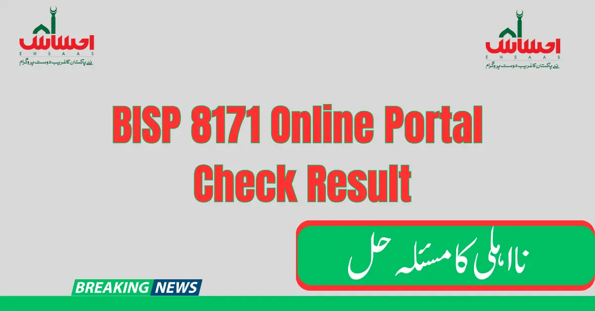 BISP 8171 Online Portal Check Result Check By CNIC 2024