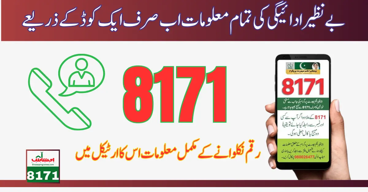 New Benazir 8171 SMS Receive For Petitioner Families