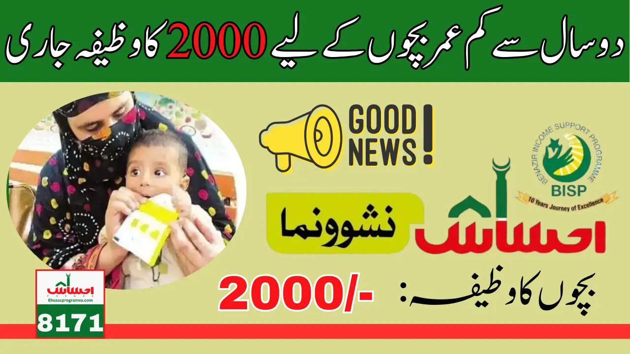 Get 2000 Payment of Benazir Nashonuma Program June Qist From 8171 BISP Centers